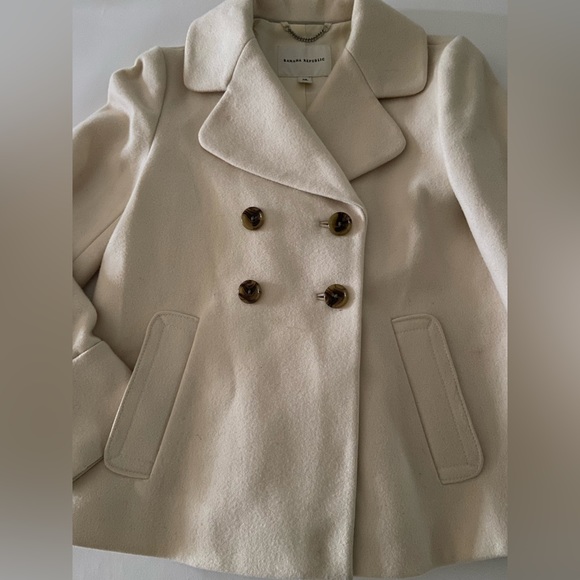 Banana Republic Cream Wool Peacoat - Picture 7 of 7